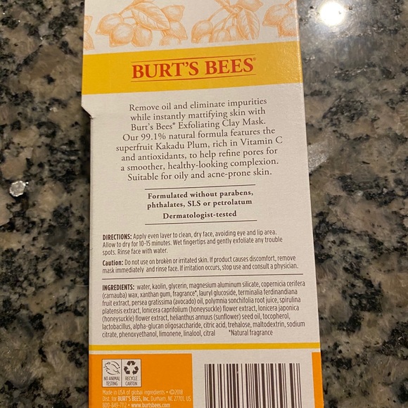 Burt’s Bees Exfoliating Clay Mast Travel Size Lot - Picture 2 of 5